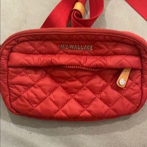 Red beltbag! Fashion item.